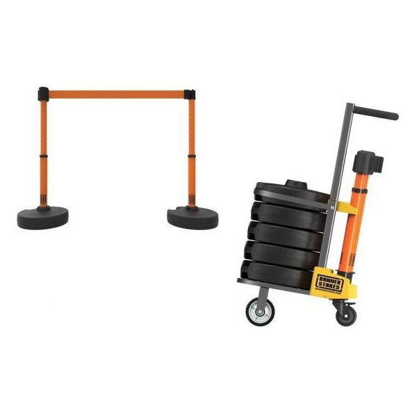 Accuform MOBILE BANNER STAKE STANCHION CART PRB911OR PRB911OR - main